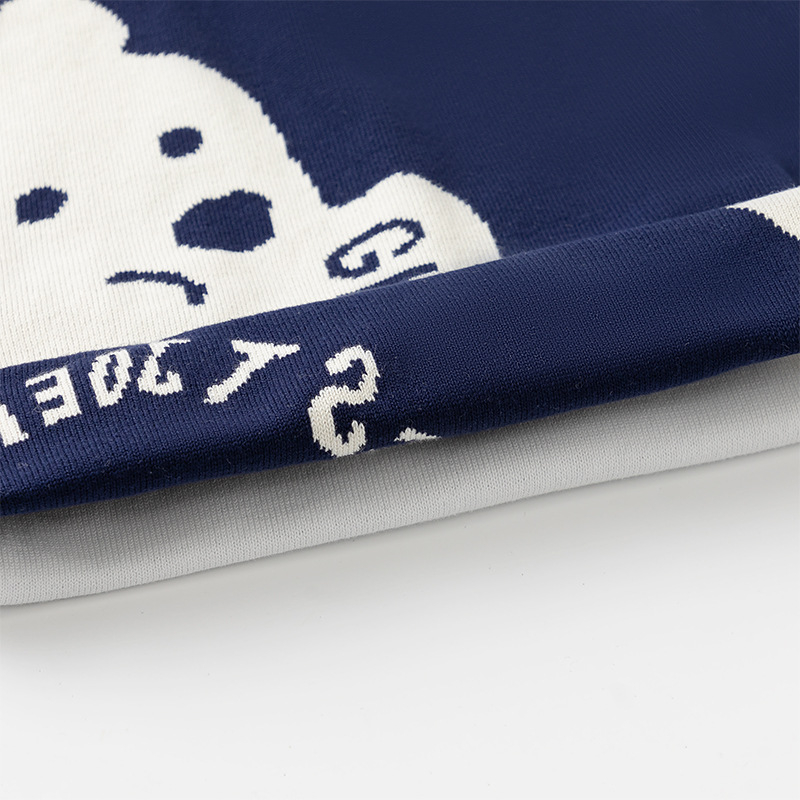 Pulover pentru copii cu ursuleț desen animat, din bumbac, guler rotund, mâneci lungi, copii 3–8 ani, 67% bumbac