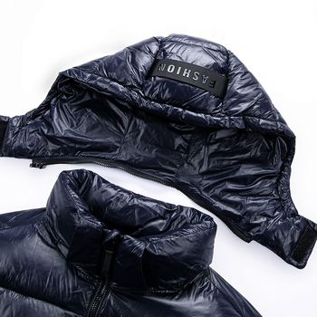 Geacă bărbătească cu glugă, stil cardigan, căptușeală poliester, croială lejeră, fermoar frontal, iarnă 2025