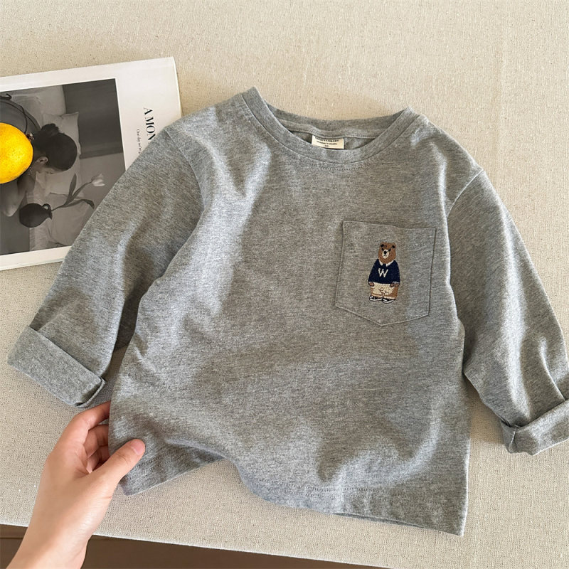 Pulover tricotat pentru copii, în dungi, gros, 90% bumbac, guler rotund, mâneci lungi