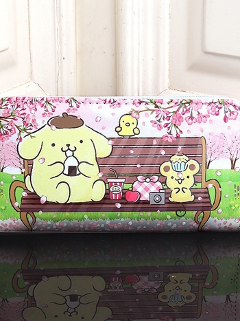 Bērnu monētu maciņš ar karikatūru motīviem, daudz kartes nodalījumu un sekciju, garš rāvējslēdzējs (PVC; raksts: personāži; iekšpuse: sintētiskā āda; stils: svaigs un salds; ūdensizturīgs)