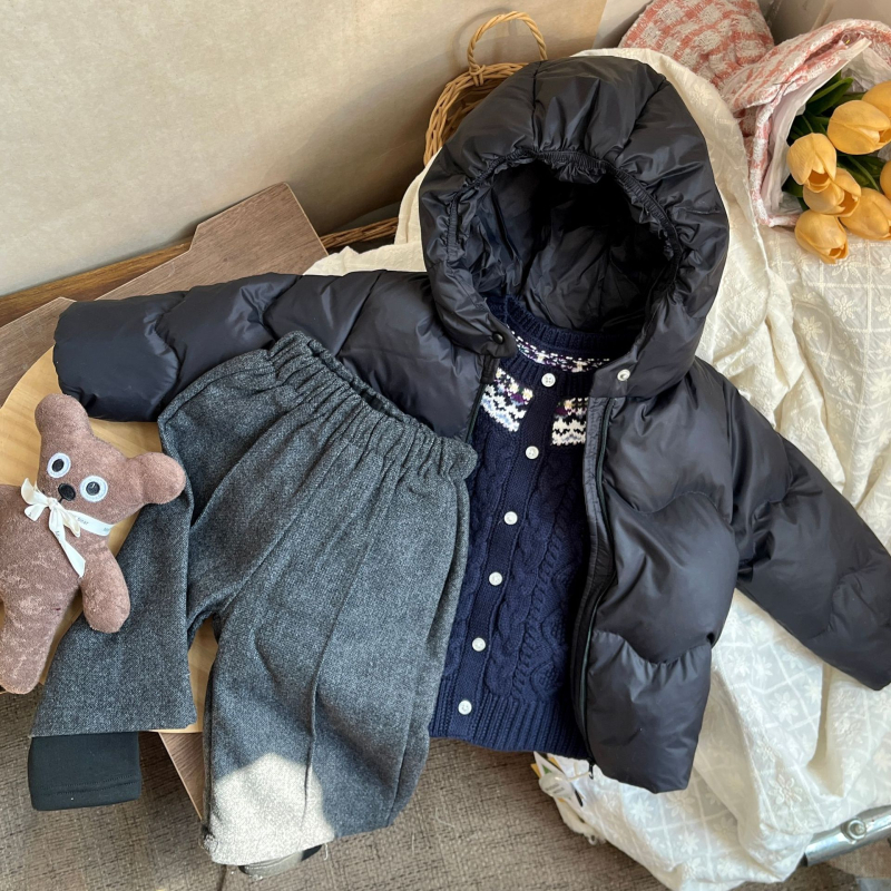 Cardigan pentru fete cu Fair Isle, din bumbac 100%, țesătură moale, mâneci lungi, guler rotund, iarnă 2025