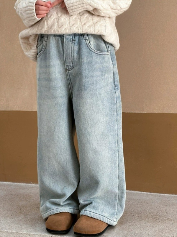 Pulover pentru fetițe, stil korean, tricot acrilic, dungi, guler rotund