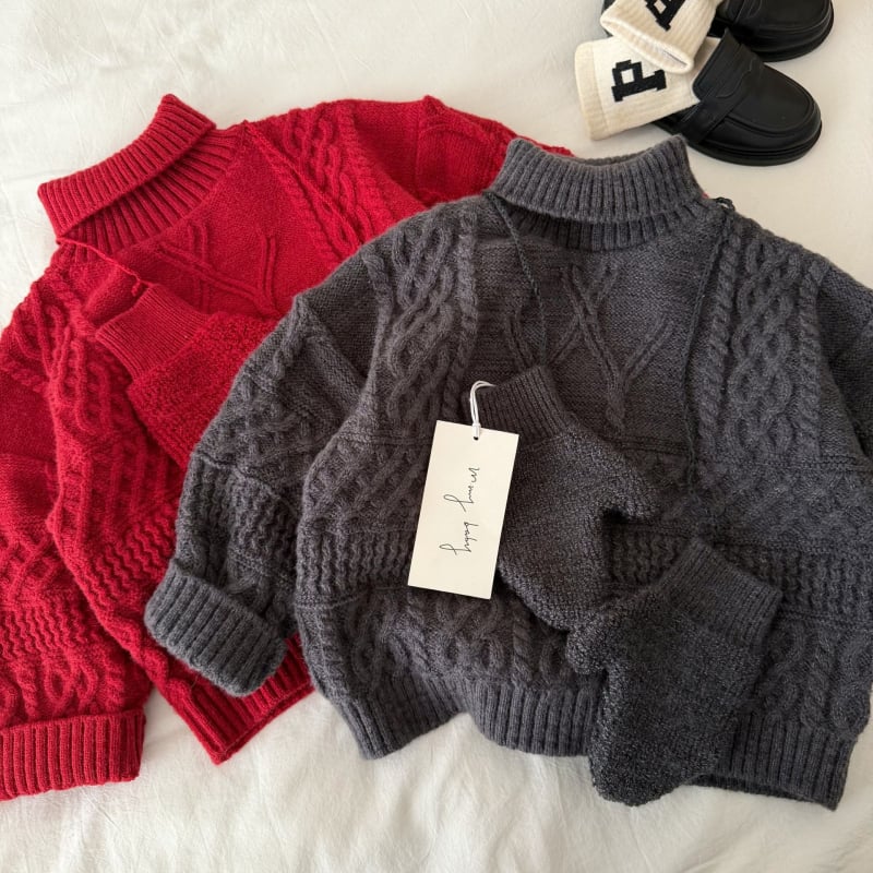 Pulover pentru copii, stil coreean, guler semi-turtleneck, bumbac moale 80%, mâneci lungi, iarnă 2025