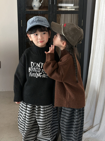 Pulover pentru copii cu glugă, gros, guler înalt, mâneci lungi, 80% acril