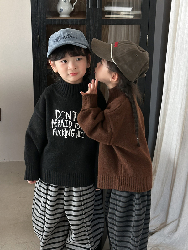 Pulover pentru copii cu glugă, gros, guler înalt, mâneci lungi, 80% acril