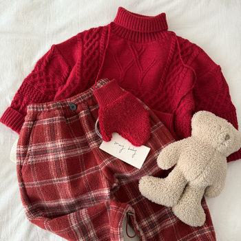 Pulover pentru copii, 80% bumbac, guler semi înalt, mâneci lungi, pentru vârsta 3-8 ani