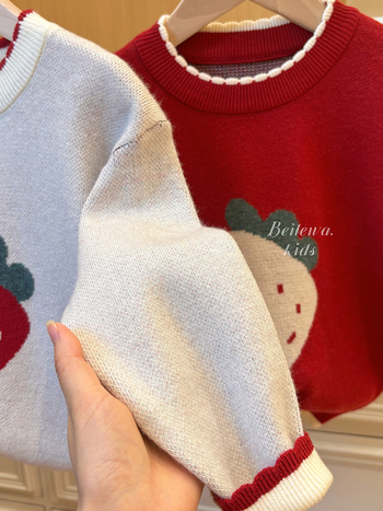 Pulover tricotat pentru copii, stil coreean, 50% vâscoză, fir de lână obișnuit, primăvara 2025