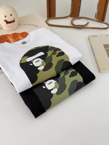 Top unisex din bumbac, mânecă lungă, model camuflaj, casual de toamnă pentru copii între 3 și 8 ani