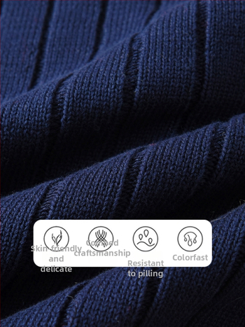 Cardigan copii tricotat în dungi, stil academie, guler în V, mâneci lungi, închidere cu nasturi pe un singur rând, 100% bumbac, toamnă-iarnă