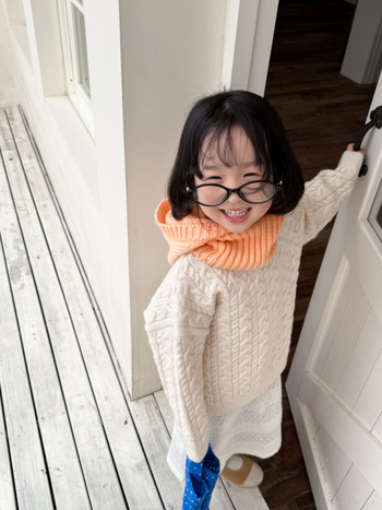 Pulover tricotat pentru copii în stil coreean, model desene animate, guler rotund, 80% bumbac, fibre de poliester