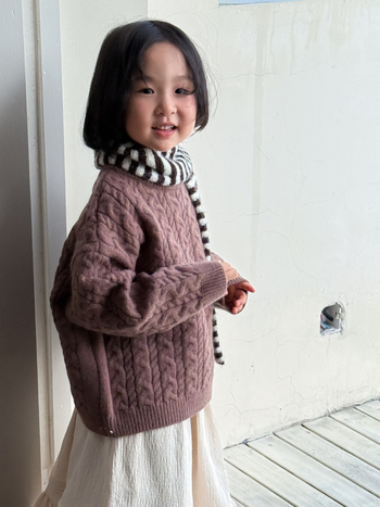 Pulover tricotat pentru copii în stil coreean, model desene animate, guler rotund, 80% bumbac, fibre de poliester