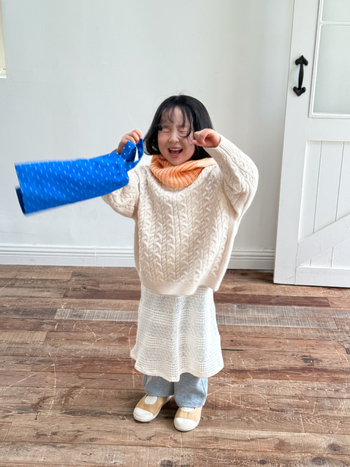 Pulover tricotat pentru copii în stil coreean, model desene animate, guler rotund, 80% bumbac, fibre de poliester