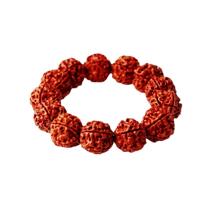 Brățară Rudraksha cu cinci fețe, stil nepalez, unisex, Bodhi material, formă geometrică, încrustare cu diamant