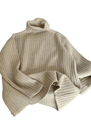 Pulover pentru copii cu guler semiînalt, stil coreean, mâneci lungi, amestec bumbac-acril, finisaj moale