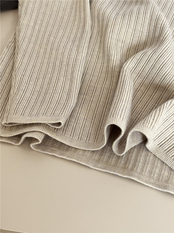 Pulover pentru copii cu guler semiînalt, stil coreean, mâneci lungi, amestec bumbac-acril, finisaj moale