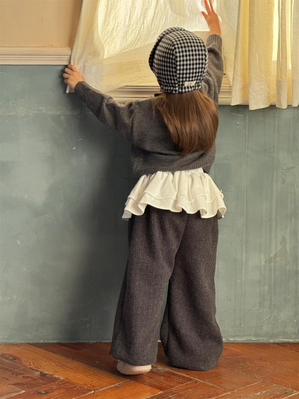 Pulover pentru copii – stil coreean, tricot, guler rotund, mâneci lungi, iarnă 2024