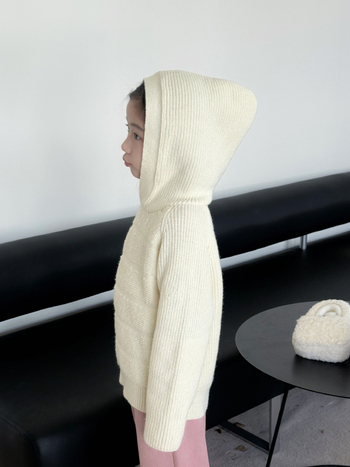 Pulover tricotat pentru copii, din amestec de bumbac, guler rotund, mâneci lungi, model abstract