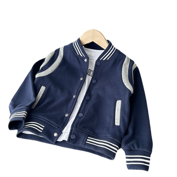 Jachetă pentru copii, stil japonez, cu nasturi la un rând, din bumbac 60%, căptușeală poliester, mâneci lungi