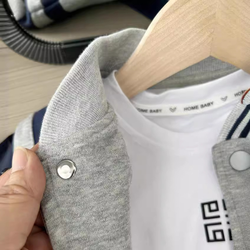 Jachetă pentru copii, stil japonez, cu nasturi la un rând, din bumbac 60%, căptușeală poliester, mâneci lungi