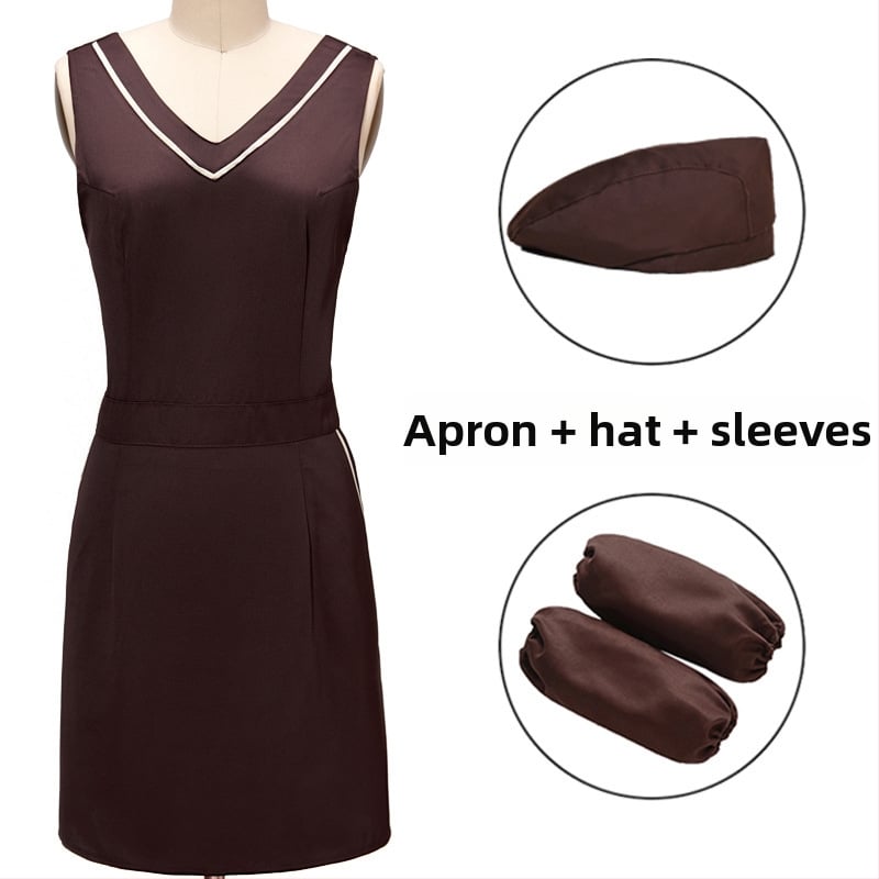 Set de șorțuri cu pălărie, fără mâneci, rezistent la murdărire, material: altul