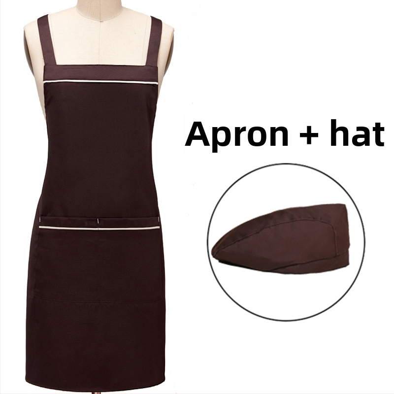 Set de șorțuri cu pălărie, fără mâneci, rezistent la murdărire, material: altul