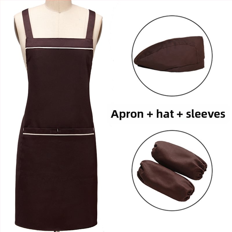 Set de șorțuri cu pălărie, fără mâneci, rezistent la murdărire, material: altul