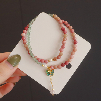 Brățară, piatră naturală, lucrată manual, stil chinoiserie nou, motive animale/Zodii, accesoriu pentru mână pentru femei