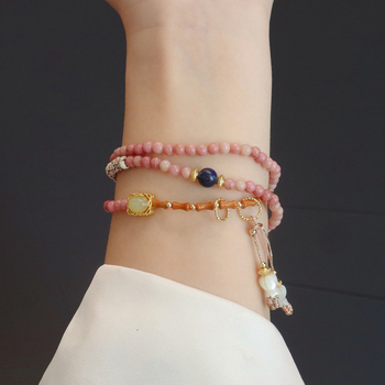 Brățară, piatră naturală, lucrată manual, stil chinoiserie nou, motive animale/Zodii, accesoriu pentru mână pentru femei