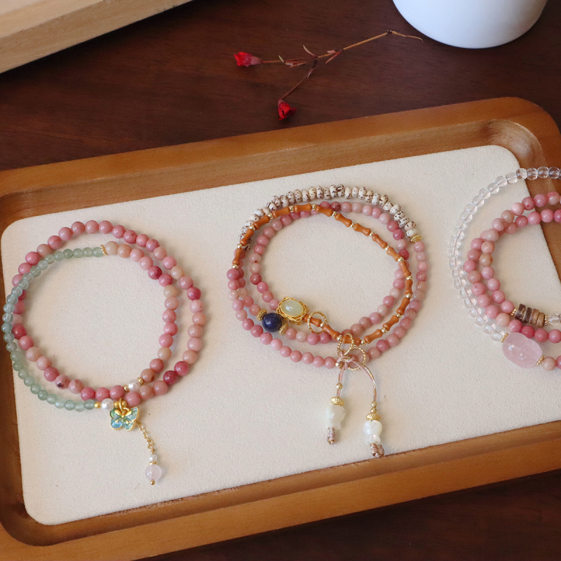 Brățară, piatră naturală, lucrată manual, stil chinoiserie nou, motive animale/Zodii, accesoriu pentru mână pentru femei