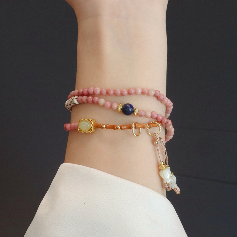 Brățară, piatră naturală, lucrată manual, stil chinoiserie nou, motive animale/Zodii, accesoriu pentru mână pentru femei