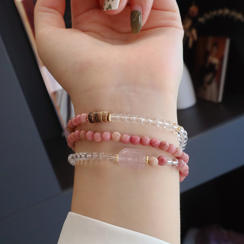 Brățară, piatră naturală, lucrată manual, stil chinoiserie nou, motive animale/Zodii, accesoriu pentru mână pentru femei