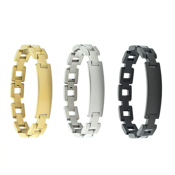 Brățară unisex din oțel inoxidabil, etichetă curbată, gravură cu laser DIY, placare electrolitică