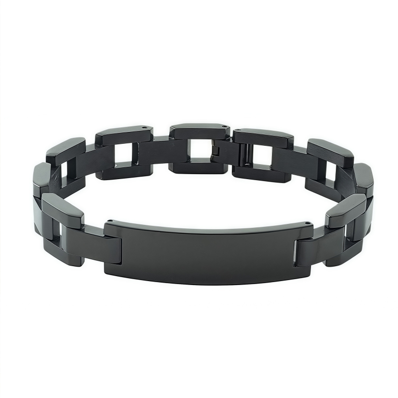 Brățară unisex din oțel inoxidabil, etichetă curbată, gravură cu laser DIY, placare electrolitică