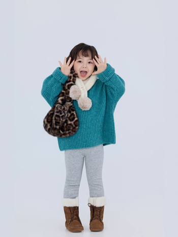 Pulover pentru copii în stil coreean, lână groasă, guler rotund, mâneci lungi, pentru fete, iarnă 2025