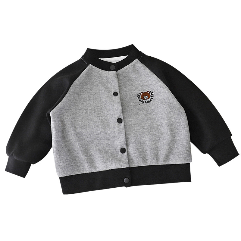 Cardigan tricotat pentru copii – toamnă, mâneci lungi, guler rotund, închidere cu nasturi pe un singur rând, imprimeu animal