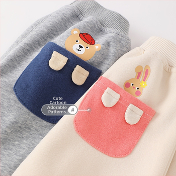 Dječje hlače od pamuka za slobodno vrijeme, sa srednje visokim pojasom, za uzrast 1–3 godine, proljeće i jesen