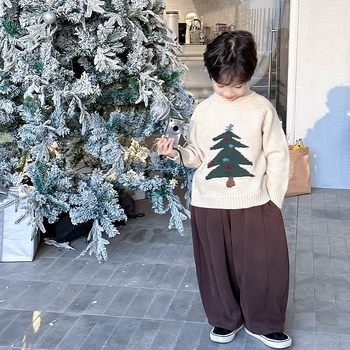 Dječji džemper, casual stil, za djecu 3–8 godina, dugi rukavi, okrugli izrez