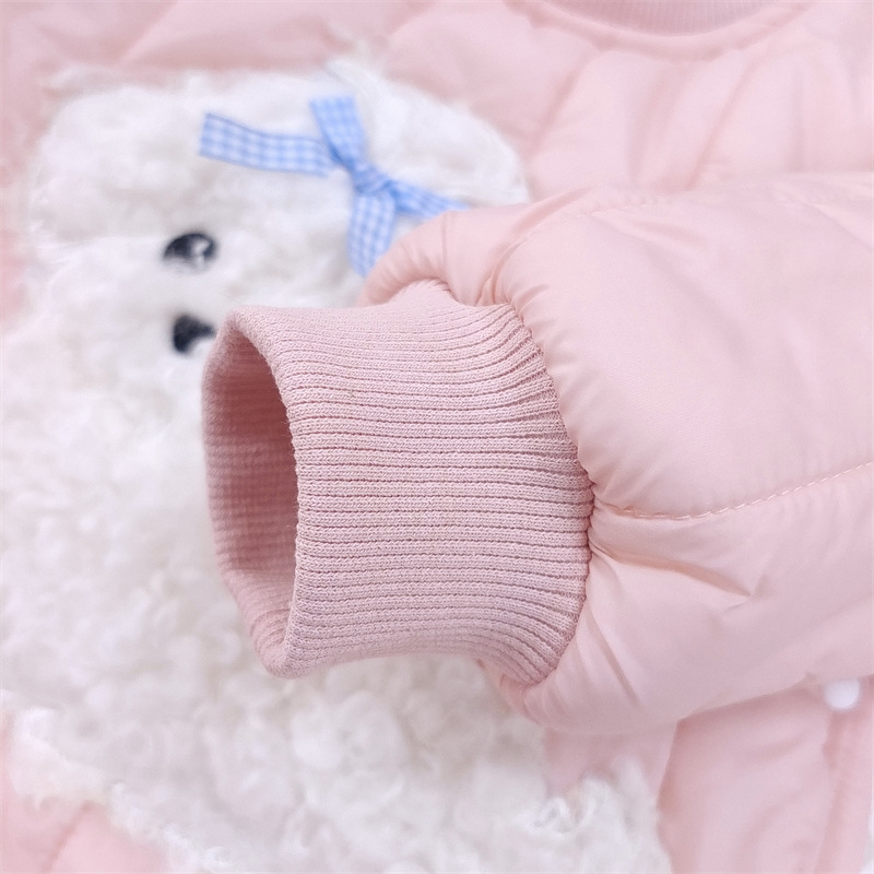 Bebični zimski kombinezon, 100% pamuk, duge rukave, unisex, prednje kopčanje na gumbe, za novorođenčad