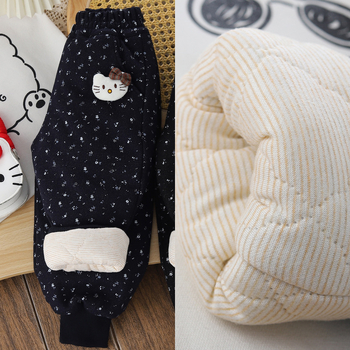 Dječje zimske hlače s flecom, 95% pamuk, ležerni stil, za uzrast 1–3 godine