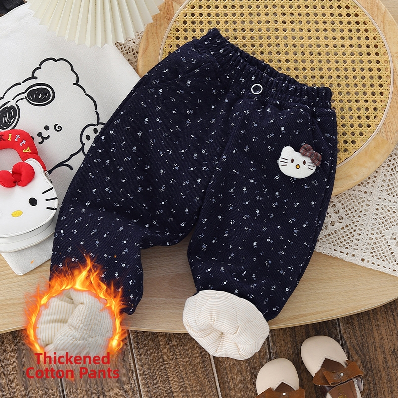 Dječje zimske hlače s flis podstavom, debele pamukaste, tople unisex (95% pamuka)