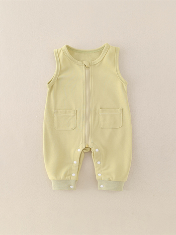 Bejbi bez rukava pamučni kombinezon, unisex, 0–12 mjeseci, zatvarač