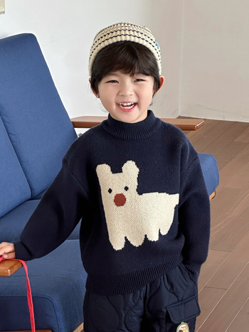 Dječji pulover za dječake, s okruglim izrezom, dugih rukava, jesenski pleteni pulover od akrilne smjese, za uzrast 3–8 godina