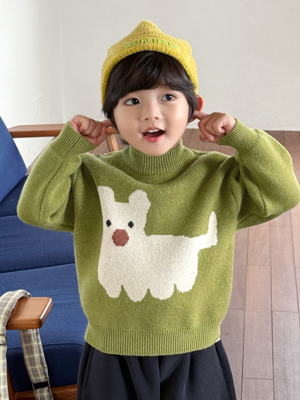 Dječji pulover za dječake, s okruglim izrezom, dugih rukava, jesenski pleteni pulover od akrilne smjese, za uzrast 3–8 godina