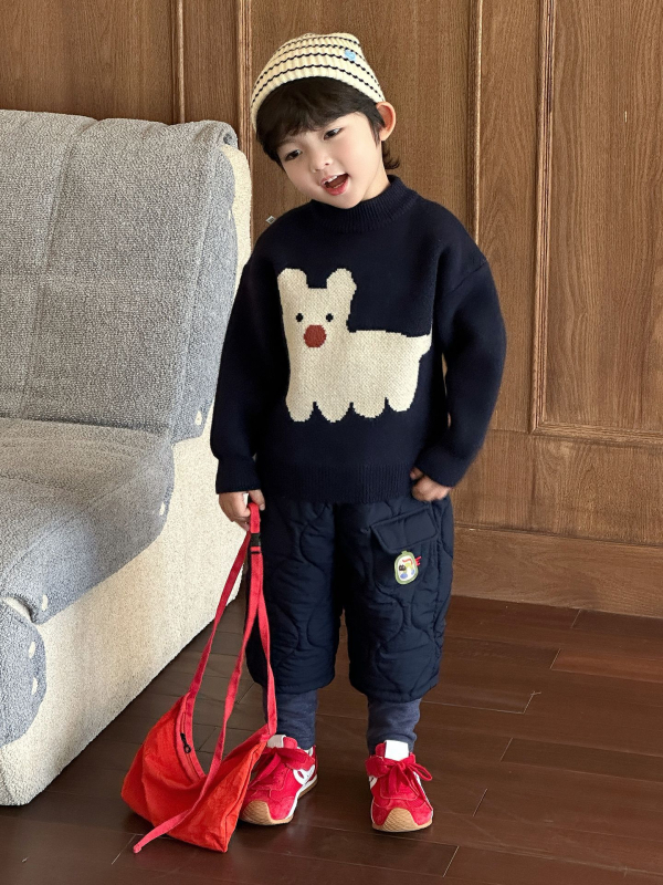 Dječji pulover za dječake, s okruglim izrezom, dugih rukava, jesenski pleteni pulover od akrilne smjese, za uzrast 3–8 godina