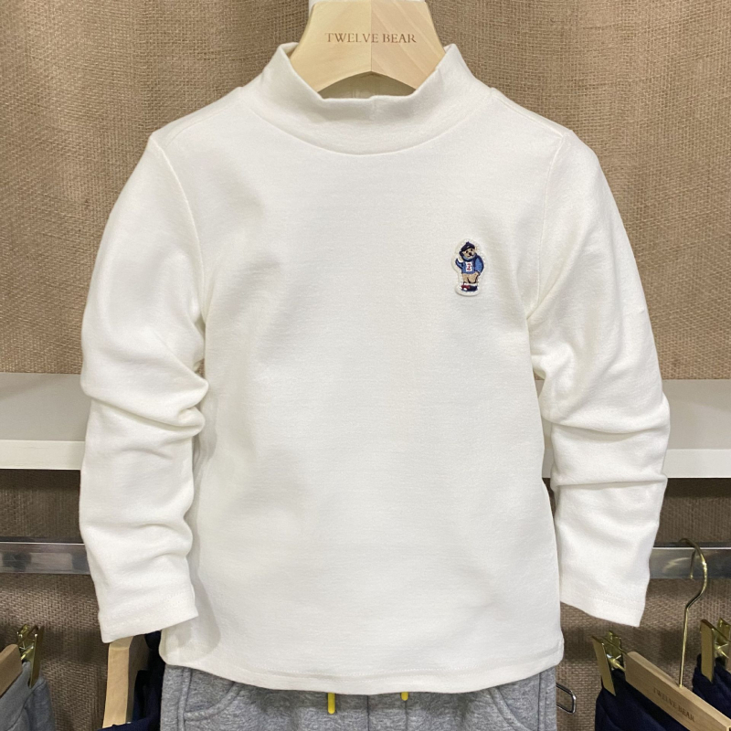 TWELVE BEAR dječja pamučna pletena bluza s poluturtleneckom, dugi rukavi, unisex za djecu 3–8 godina, cartoon uzorak, jesen