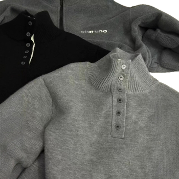 Pulover tricotat pentru copii, căptușit cu fleece, gros pentru iarnă, guler înalt, stil coreean, 65% poliester