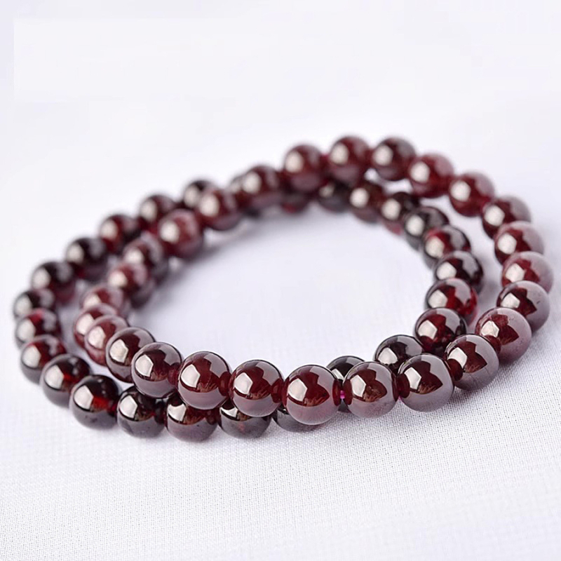 Brățară din granat natural, unisex, design original, mărgele de granat cu tăiere geometrică