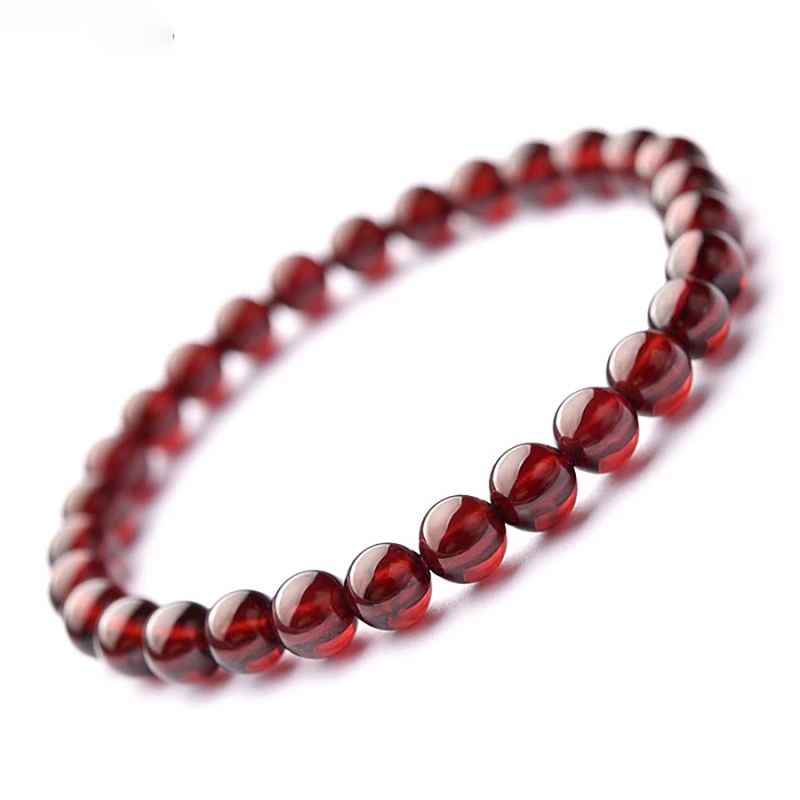 Brățară din granat natural, unisex, design original, mărgele de granat cu tăiere geometrică