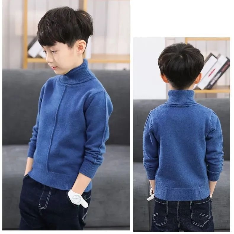 Pulover pentru copii, guler rotund, mâneci lungi, 100% poliester, stil casual