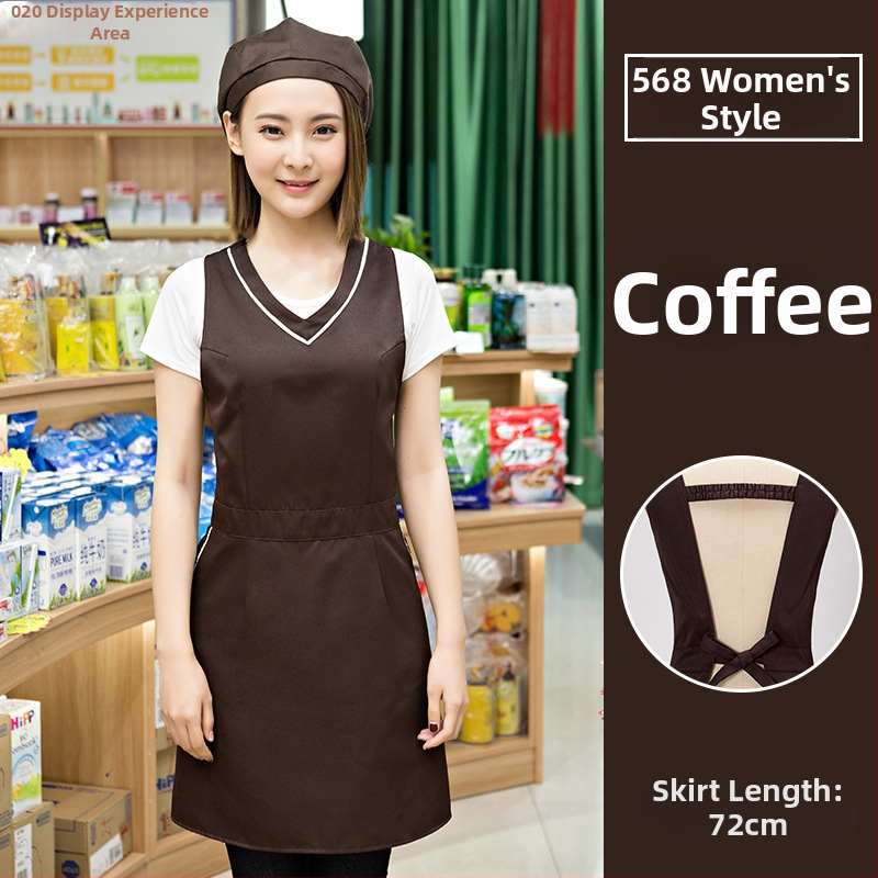 Set șorț cu pălărie, 3 piese, fără mâneci, imprimare logo, anti-murdărie, stil simplu; potrivit pentru frumusețe, mamă-copil, cofetărie, ceai cu lapte, magazine de fructe